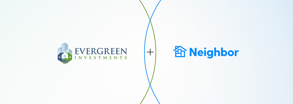 graphic showing new partnership between evergreen investments and neighbor